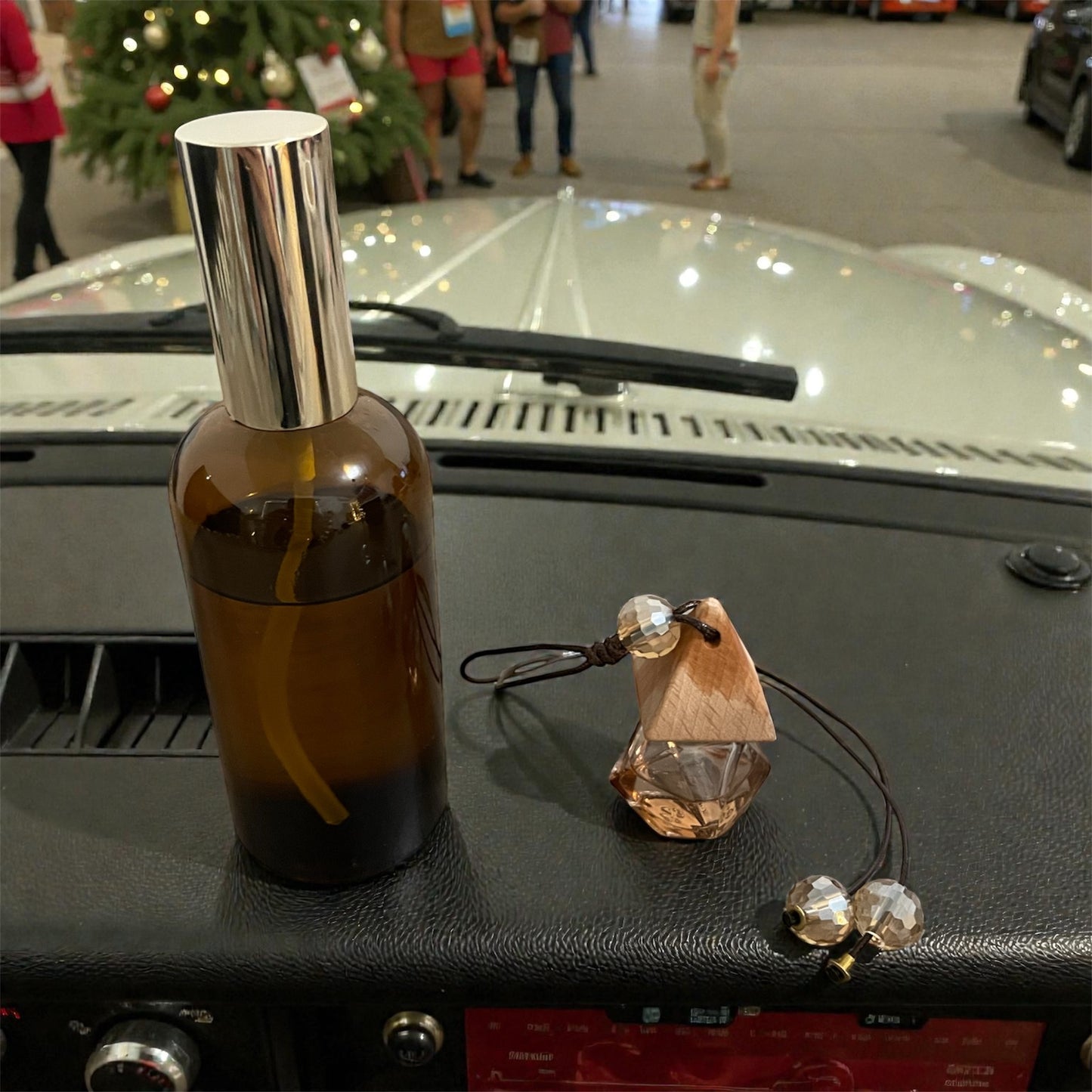 🖤 Coffret cadeau homme – Diffuseur voiture cuir & bois