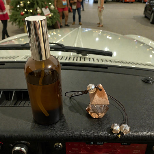 🖤 Coffret cadeau homme – Diffuseur voiture cuir & bois